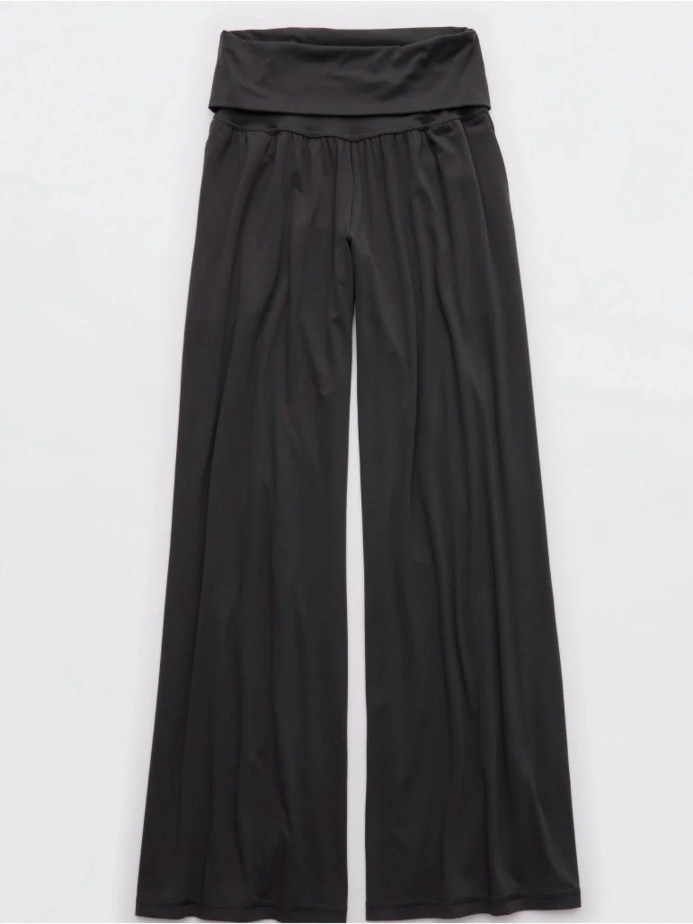 OFFLINE by Aerie Real Me Black Foldover Super Wide Leg Pants - Picture 4 of 11